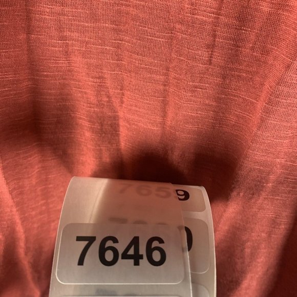 Dolan Blouse Womens M Coral Stretch Split Neck Pleated Roll Tab Long Sleeve 7646 - Picture 8 of 8